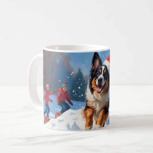 Mug Scène de Noël du berger belge (Devant gauche)