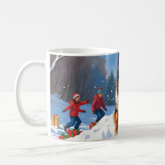 Mug Scène de Noël du berger belge (Gauche)