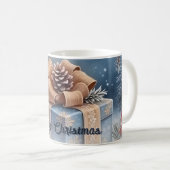 Mug Scène de Noël magique de cadeau d'hiver (Devant droit)