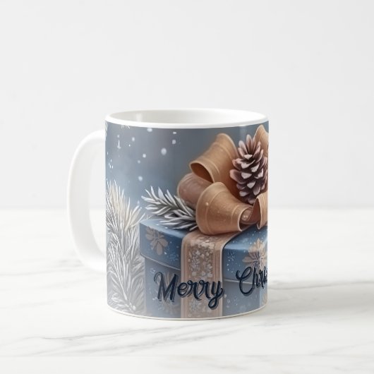 Mug Scène de Noël magique de cadeau d'hiver (Devant gauche)