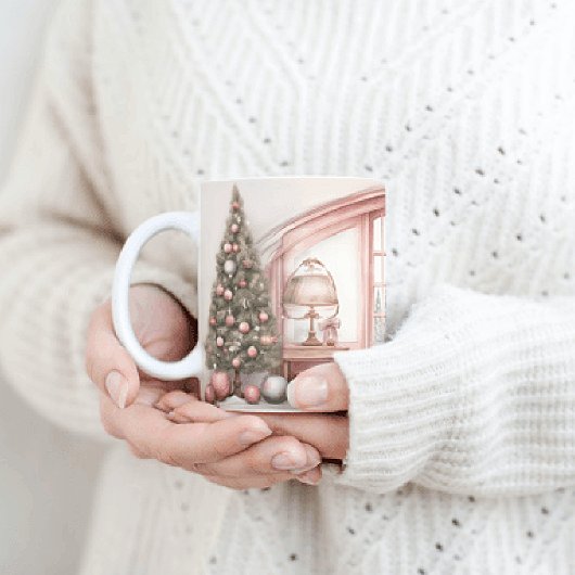 Mug Scène de Noël Pink Intérieur