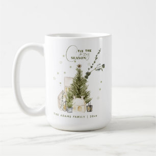 Mug Scène de Noël vintage cosy aquarelle Whimsy