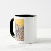 Mug Scène de pêche à la mouche des femmes du Vermont (Devant gauche)