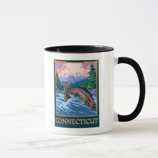 Mug Scène de pêcheurs ConnecticutAngler (Droite)