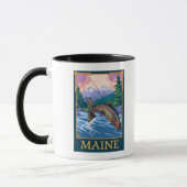 Mug Scène de pêcheurs du MaineAngler (Gauche)