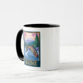 Mug Scène de pêcheurs du MaineAngler (Devant gauche)