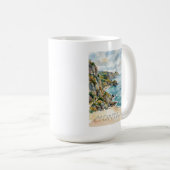 Mug Scène de plage à l'aquarelle du phare de Montauk S (Devant droit)