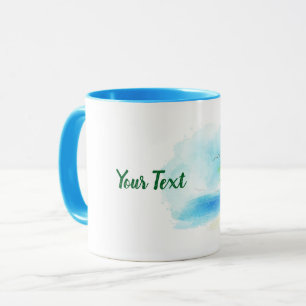 Mug Scène de plage d'aquarelle personnalisable