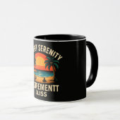 Mug Scène de plage de retraite sérénité coucher de sol (Devant droit)