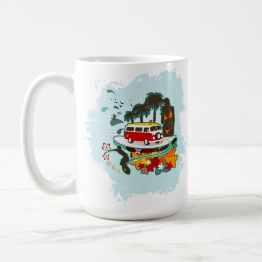 Mug Scène De Plage Tropicale (Gauche)