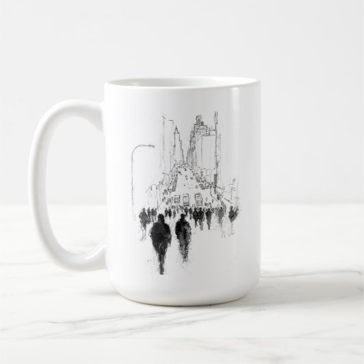 Mug Scène de rue Abstraite (Gauche)