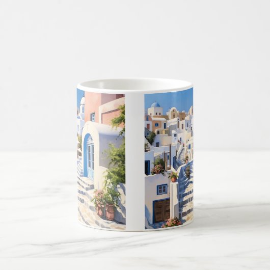Mug Scène de Santorin Grèce (Centre)