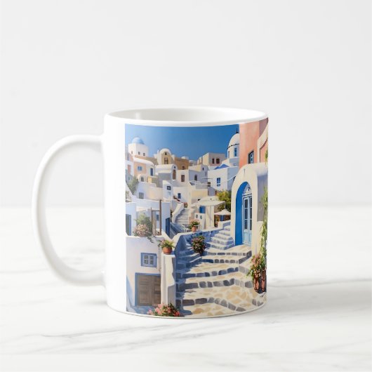 Mug Scène de Santorin Grèce (Gauche)