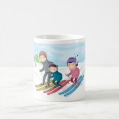 Mug Scène de ski familiale en hiver (Centre)