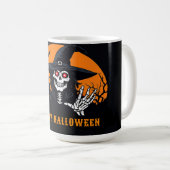 Mug Scène de squelette d'Halloween et de citrouille 🎃 (Devant droit)