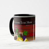 Mug Scène De Table De Fromage De Vin (Devant gauche)