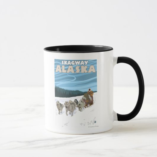 Mug Scène de traînée de chien - Skagway, Alaska (Droite)