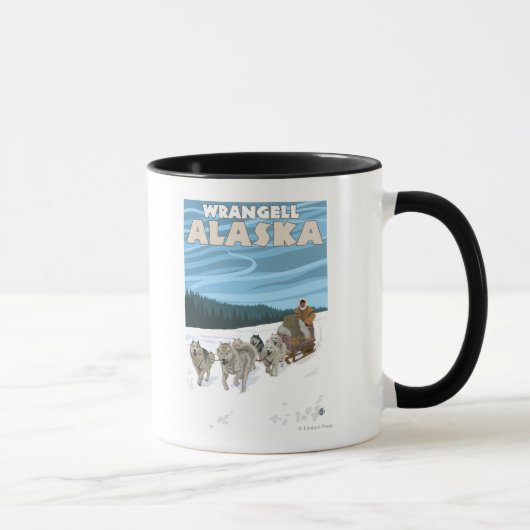 Mug Scène de traînée de chien - Wrangell, Alaska (Droite)