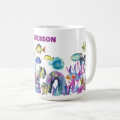 Mug Scène de vie marine personnalisée (Devant droit)