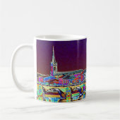 Mug Scène de village de rivière près de Lyon France (Gauche)