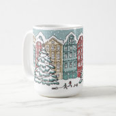 Mug Scène de ville d'hiver (Devant gauche)