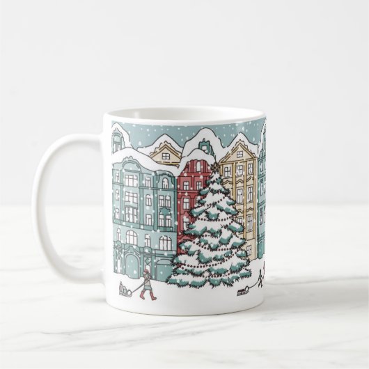Mug Scène de ville d'hiver (Gauche)