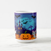 Mug Scène d'Halloween au clair de lune et citrouilles (Centre)