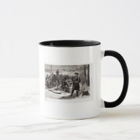 Scène d'hiver au campement continental d'armée