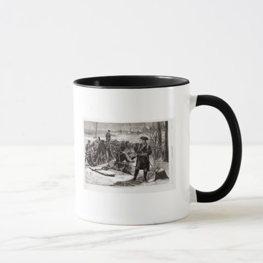 Mug Scène d'hiver au campement continental d'armée (Droite)