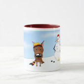 Mug Scène d'hiver de Pinscher miniature (Centre)