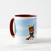Mug Scène d'hiver de Pinscher miniature (Devant gauche)