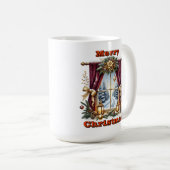 Mug Scène d'hiver dorée (Devant droit)