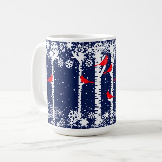 Mug Scène du cardinal d'hiver (Devant gauche)