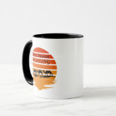 Mug scène du désert avec des chameaux coucher de solei (Devant gauche)