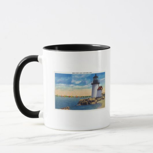 Mug Scène du phare de Brant Point (Gauche)