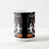 Mug Scène effrayante d'Halloween avec des fantômes (Centre)