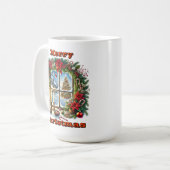 Mug Scène envoûtante de la fenêtre de Noël (Devant gauche)