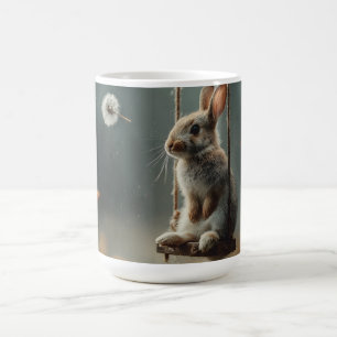Mug Scène fantaisiste d'un adorable bébé lapin sur une