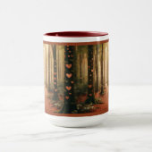 Mug - scène forestière avec les coeurs (Centre)
