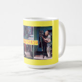 Mug Scène Hippie, Rétro, Vintage (Devant droit)