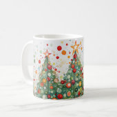 Mug Scène hivernale des pins neigeux (Devant gauche)