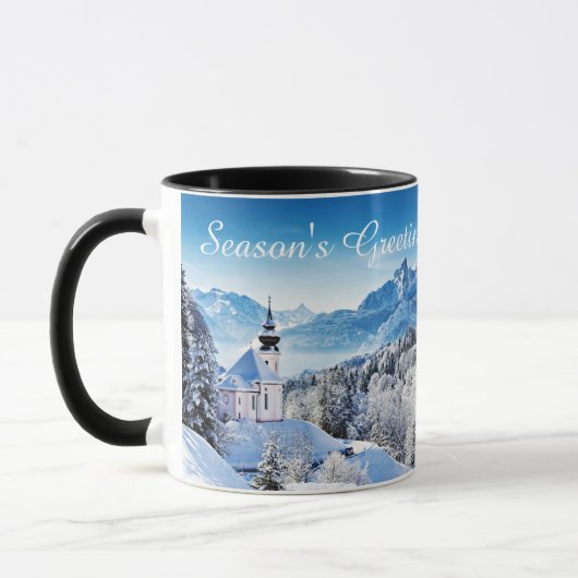 Mug Scène hivernale personnalisée  (Gauche)