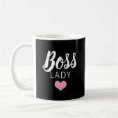 Mug Scène moderne Lady Black Pink Heart Script (Gauche)