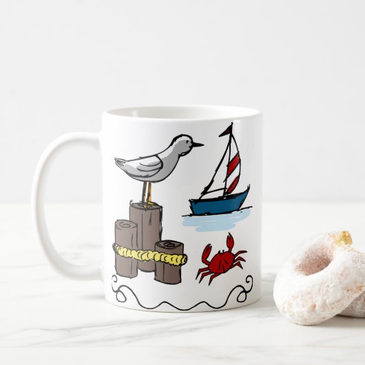 Mug Scène nautique (Avec donut)