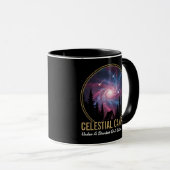 Mug Scène nocturne de la galaxie du campeur céleste (Devant droit)