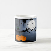 Mug Scène nocturne d'Halloween éffrayante (Centre)