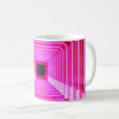 Mug Scène pop art rose moderne (Devant droit)