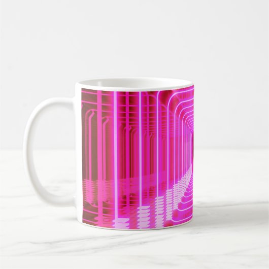 Mug Scène pop art rose moderne (Gauche)