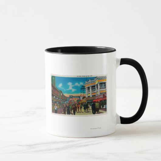 Mug Scène quotidienne sur le Pike, Long Beach (Droite)