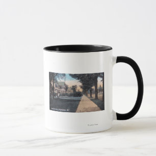 Mug Scène résidentielle sur la commande de rive